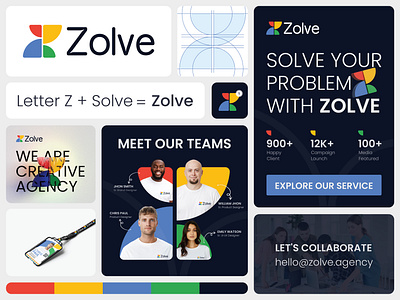 Zolve - Logo & Branding Design for Digital Creative Agency agency branding brand concept brand identity brand presentation branding branding showcase corporate identity creative agency design studio brand digital agency branding graphic design agency branding letter z logo logo logo branding logo design minimal design modern agency branding modern logo visual identity z letter logo