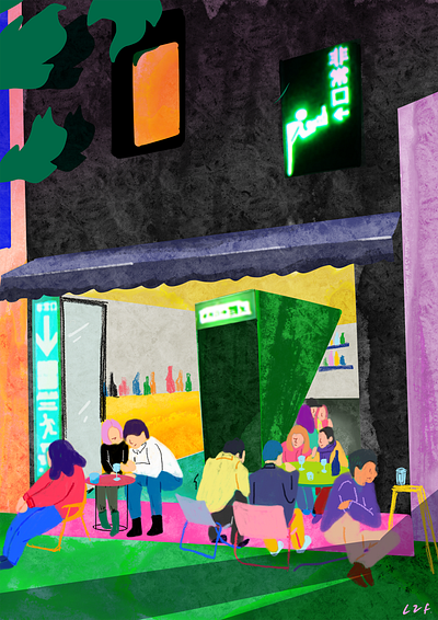 Poster for a bar design graphic design illustration