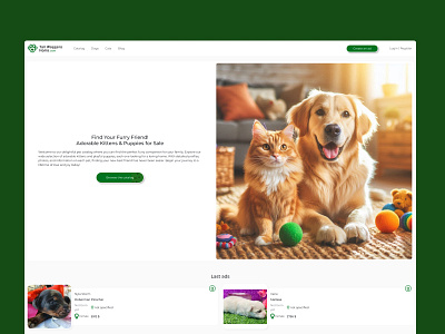 Разработка веб-платформы: Tailwaggershome animals development dogs figma laravel pets platform services ui uidesign ux uxdesign web webplatfrom животные жилье жилье для животных фигма
