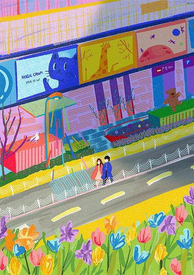 Walking design graphic design illustration