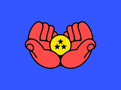 Dragon Ball ★ ★ ★ anime ball bold character colors design dragon dragon ball gohan goku hands illustration japan lines manga poster sphere stars three vector