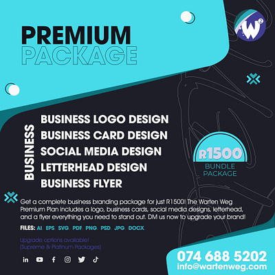 Boost Your Brand with Our Premium Design Package! branding design graphic graphic design illustration logo logo design pinetown ui warten weg