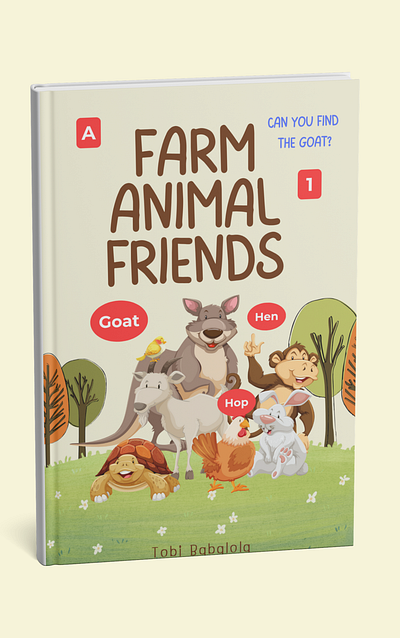 Farm Animal Friends – Children's Board Book Design bookbaby childrens book cover colorful covermockup design mockup designboardbook early learning farm animals illustrationbook kindle book preschool storybook presentation touch kids
