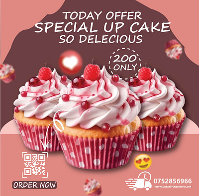 Cake Poster advetisement banner branding branding banner cake poster flyer graphic design photography poster