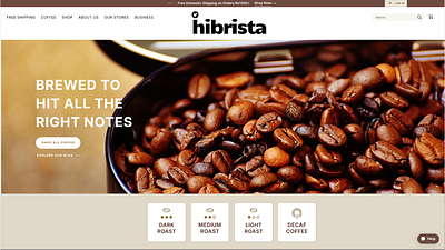Hibrista - Prototype | UI/UX coffee website graphic design hibrista logo product design ui ux website design