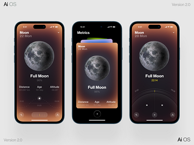 Space Card 3d ai dashboard design homepage illustration interface ios iphone mobile news os