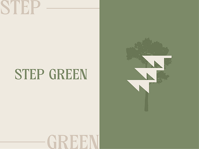STEP GREEN 2025 branding design forest graphic design green illustration logo minimal logo nature tree typography vector wild life