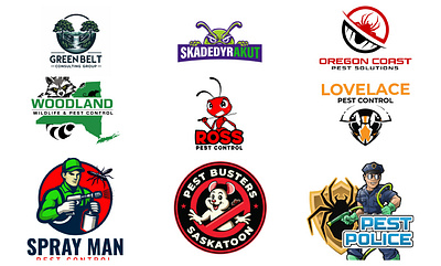 Pest Control Logo GIG branding design graphic design logo logo design pest pest control logo spider logo