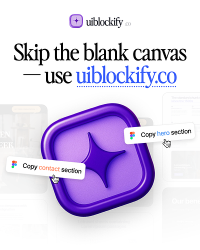 use ready section in your figma design project 3d design beta components contact uss copy design copy to figma figma figma design frame graphic design hero section illustration landing pricing section ui uiblockify uiux
