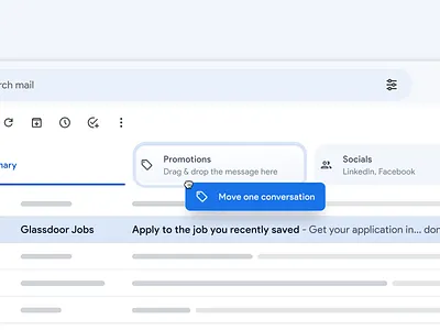 Gmail Drag & Drop - Redesigned clean drag drop figma gmail gmailredesign ui ui design