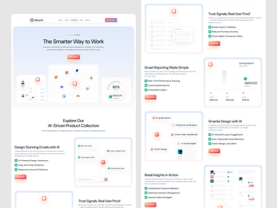 Neurix – Ethical AI SaaS Product Page Design | Responsive | UIUX interface product saas service startup ui ux web