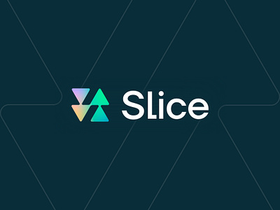 Slice logo design blockchain branding finance fintech growth icon investing investor logo mark money negative space s technology trade trading triangle