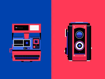 Retro Cameras camera flatillustration illustration retro techillustration uiillustration visualart