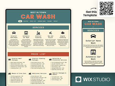 Car Wash - Wix Studio Website Template auto car wash beautiful website business website car business car detailing car template car wash carwash detailer car hand car wash interior retro website wix site wix studio wix studio car wix studio website wix studio website template wix template wix website