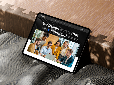 Creative Agency Landing Page – Noirplay agency branding creativeagency designinspiration figma figmadesign illustration landingpage minimaldesign noirstyle ui uidesign uxui webdesign
