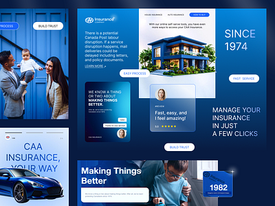 Insurance Website for CAA Canada clean design