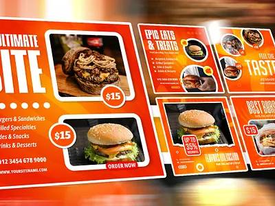 Delicious burger promotion for social media ads advertising background creative design fast food promo promotion vector