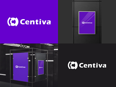 Centiva, cyber security saas project logo design branding centiva corporate creative cybersecurity digital graphic design identity letter logo logo logo design logo identity minimalist modern professional purple startup tech technology
