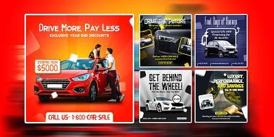 Social media promotional ads banner template design background banner branding car advertising car sales cars creative dealers design photoshop promo vector