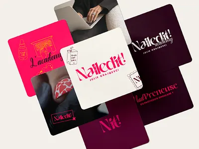 Nail Technician & Educator Branding beauty boss boss girl branding hot illustration lady logo manucure nailed nails pink training vector