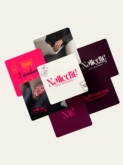 Nail Technician & Educator Branding beauty boss boss girl branding hot illustration lady logo manucure nailed nails pink training vector