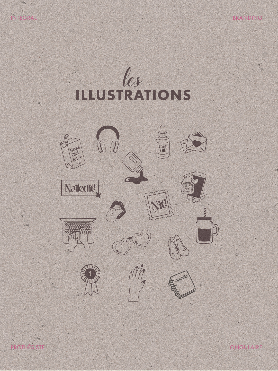 Nail Technician & Educator Branding beauty boss branding girly graphic design illustration lady logo manucure nails vector