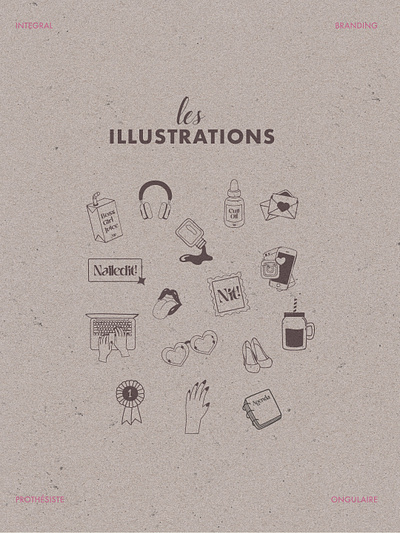 Nail Technician & Educator Branding beauty boss branding girly graphic design illustration lady logo manucure nails vector