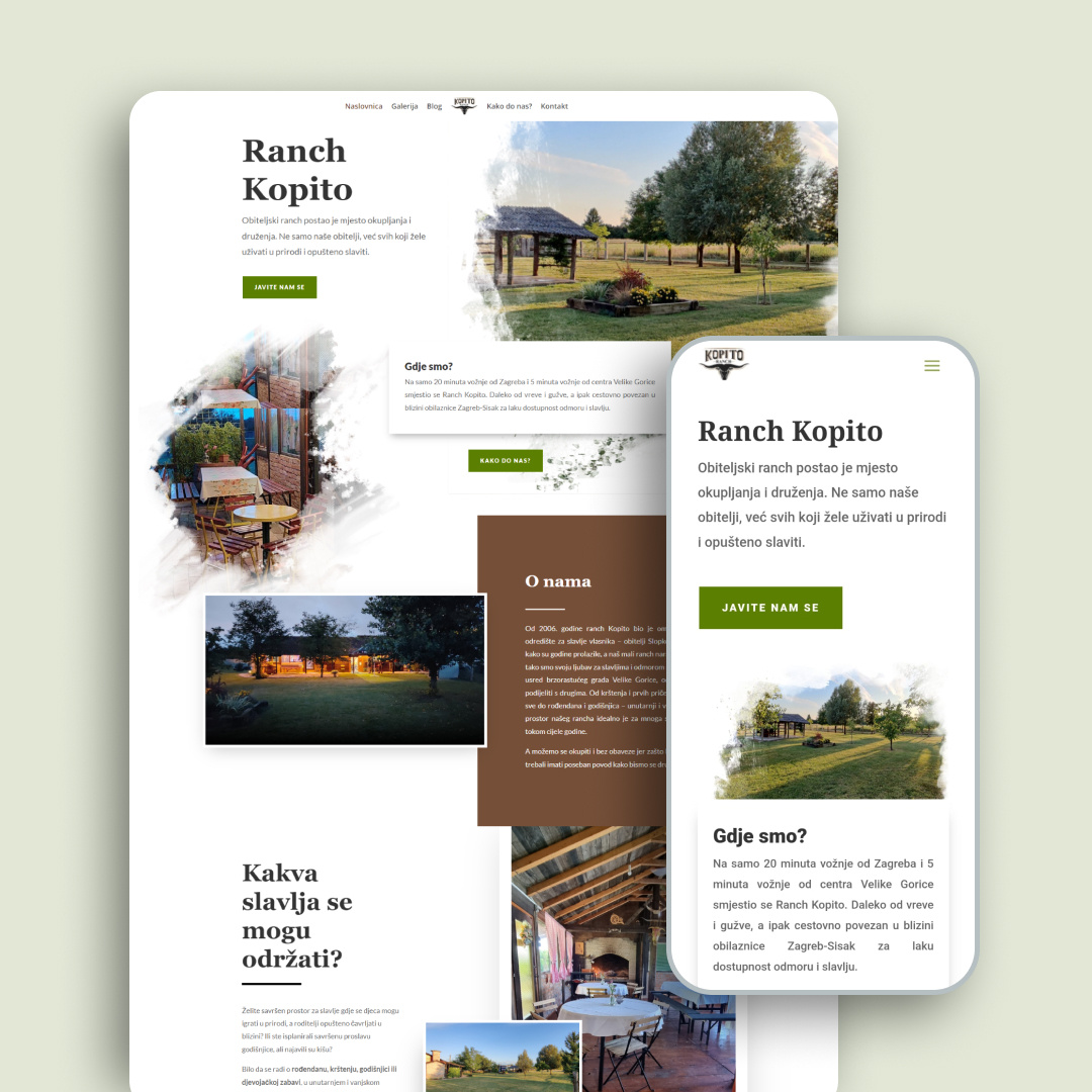 Ranch Kopito - website design graphic design ui ux website