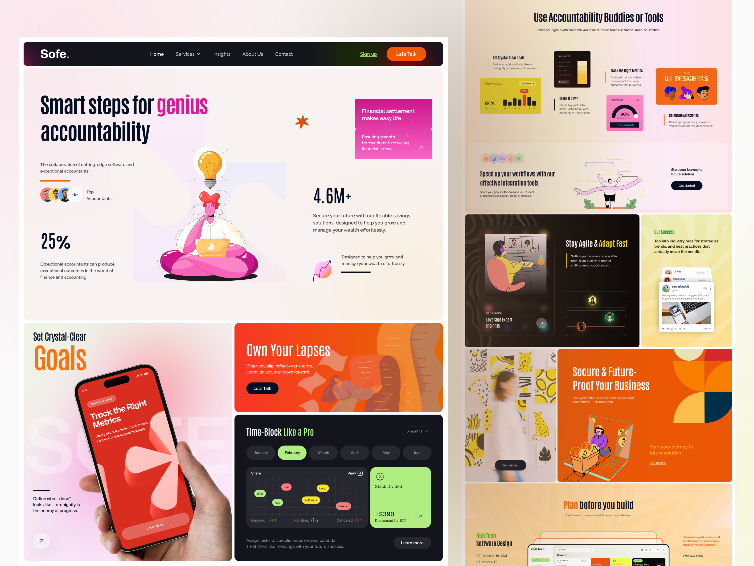 Sofe Finance Management Agency Design agency creative design finance landingpage service ui design uiuxdesign ux design web ui webdesign website website design