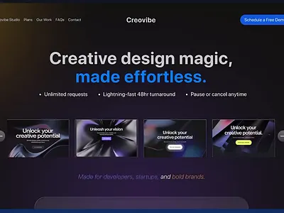 ✨ New Figma hero section design (Creovibe) designshowcase figma landingpage vtn