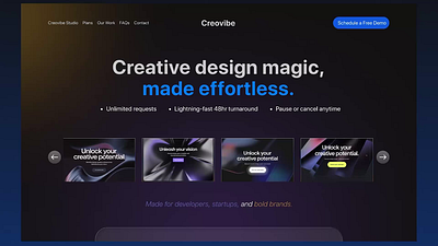 ✨ New Figma hero section design (Creovibe) designshowcase figma landingpage vtn