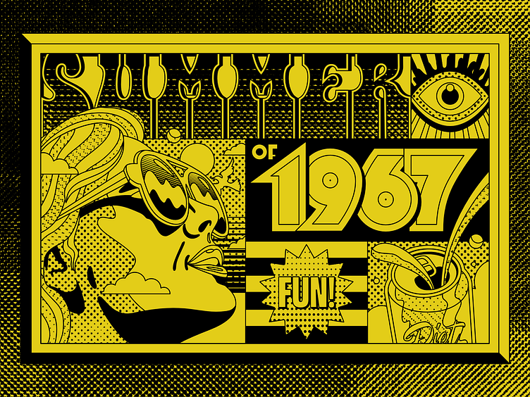 アート・デザイン・音楽 Schriftbilder:Experimentelle Kalligrafie Summer of 1967 by Roberlan Borges Paresqui on Dribbble
