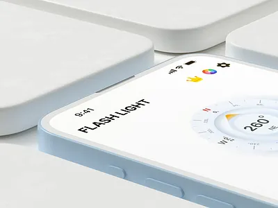 Flash Light - Mobile App android app app clean ui design flashlight app ios app minimalist mobile mobile app skeuomorphism ui uiux user interface utility app ux