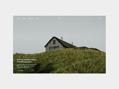 Minimalist Web Design for a Norwegian Cabin Studio architecture website hero section modular cabin neuehaasgrotesk norweigan scandinavian design web design