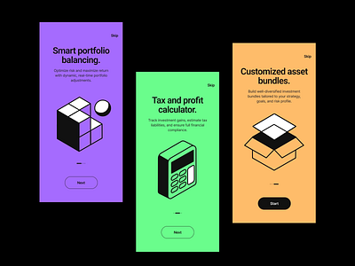 Assetry onbording android app design creative design crypto figma design fintech iilustration ios ios design mobile mobile app mobile app design mobile design onboarding technology typography ui ui design user experience user interface