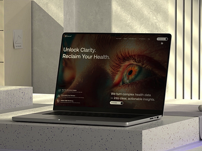 Clariwell™ - Website Landing Page UI/UX Animation brand identity branding clean ui digital design dribbble animation eye hero health tech app hero hero section landing page landing page design medical app design mobile ui kit mobile web design product design ui ux animation user experience web animation web design website design