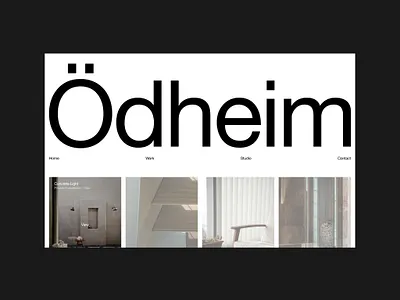 Minimalist Web Design for Architectural Visuals Studio creative studio editorial design helvetica large typography photographer portfolio scandinavian design visuals web design