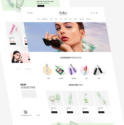 UI Design Cosmetic Products graphic design ui