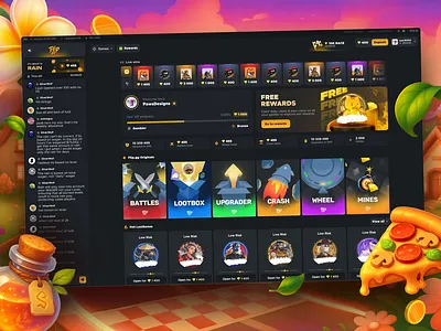 Flip.gg Gambling Project betting casino bet casino design crypto crypto casino gambling gambling design gambling online game game interface live casino loot mystery box online casino open case slot gambling slot game ui slot ui slots solana