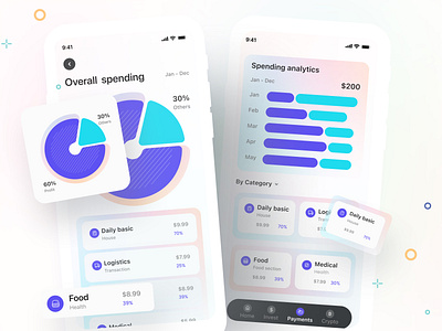 Finance Management App UI app card clean design clean ui dashboard e commerce finance app ui finance application finance management app ui fintech interface design landing page logo management app ui minimal design minimal ui mobile ui ui