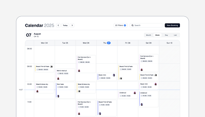 Appointment Scheduling - Calendar view calendar date event planner product design schedule time ui