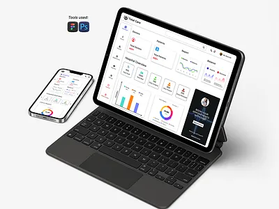 Total Care⚕️Medical Dashboard design & Case Study case study dashboard design figma graphic design graphic designer medical mockup mockups photoshop ui ui design ui screen ui ux ui designer user interface user research ux ux research web design