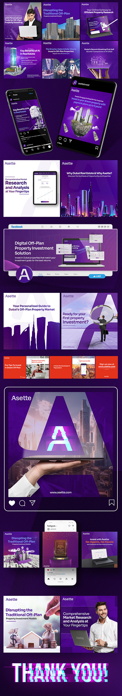 Asette Real Estate UAE | Social Media Designs instagram post
