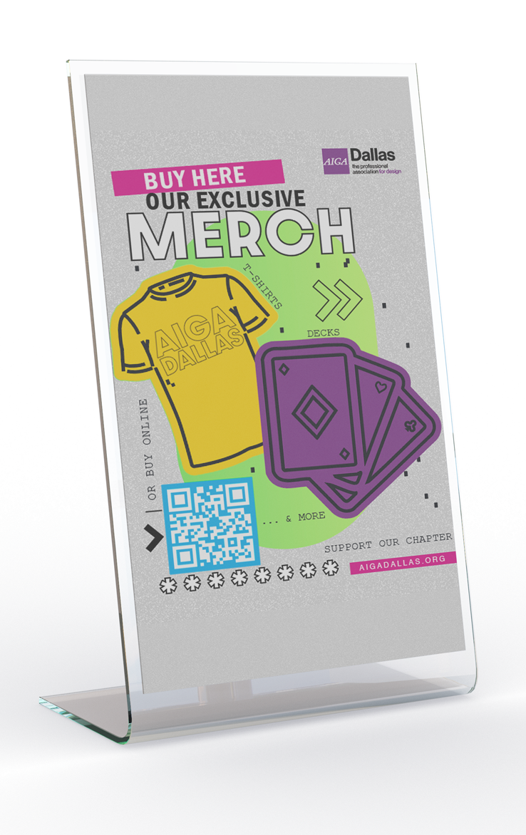 Table Tent designs for AIGA DALLAS