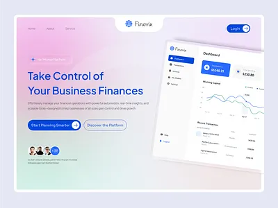 SaaS Website/Landing Page analytics b2b banking finance finance landing page finance website financial service fintech home page landing page modern payment saas design saas landing page startup statistics transfer uiux wallet website