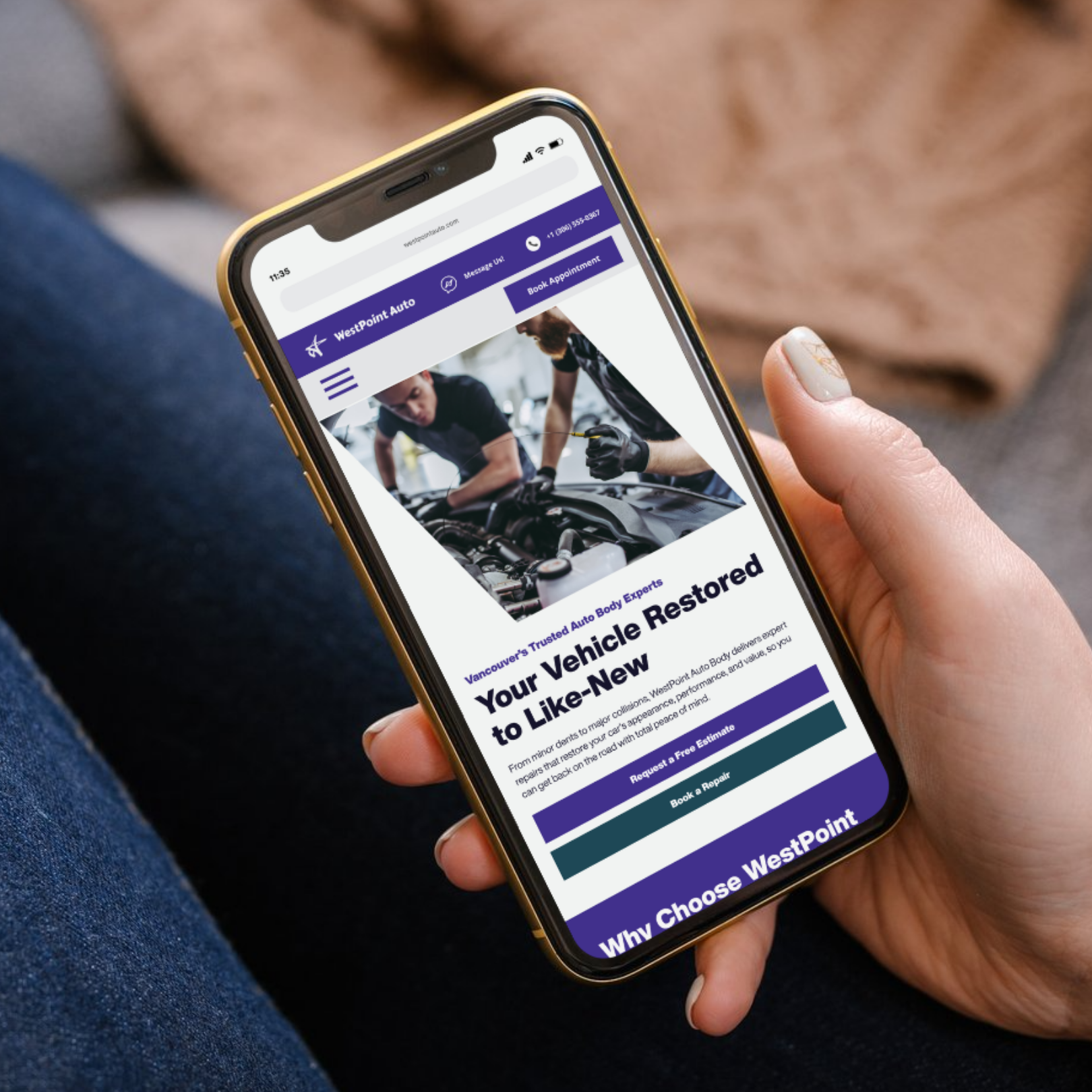 Example of Auto Body Shop Website Project