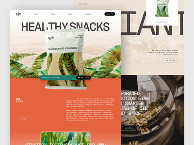 SJY Healthy Snacks Website aesthetich design diet food graphic design health healthcare marketing minimalist packaging product shop snack ui uiux website