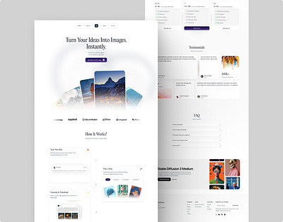 Pixelmind - Landing page for generating image ai daily ui design design generate ai generate image ai homepage image generation screen ui ui design uiux website