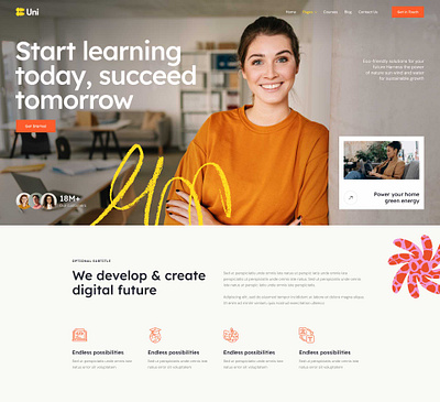Uni - Education & Online Courses WordPress Theme blog design illustration ui web design webdesign wordpress wordpress design wordpress theme wordpress themes