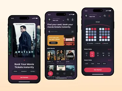 CinePlex- a ticket booking app appdesign bookingapp branding cleandesign darkmode eventapp figma graphic design lightui microinteractions minimaldesign mobileappdesign movietickets ticketbooking travelapp ui uiuxdesign uxdesign
